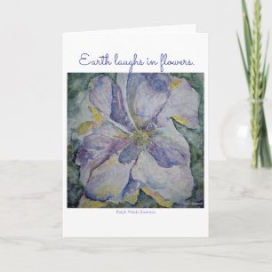Emerson Quote Floral Watercolor Art Greeting Card