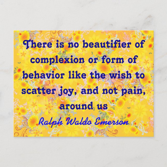 Emerson quote postcard (Front)