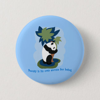 Emerson Quote with Endangered Panda 6 Cm Round Badge