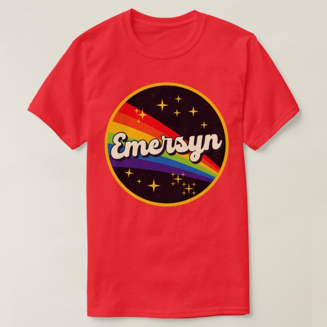 Emersyn Rainbow In Space Vintage Style T-Shirt (Design Front)