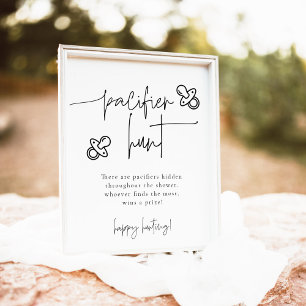 EMERY Pacifier Hunt Baby Shower Game Poster