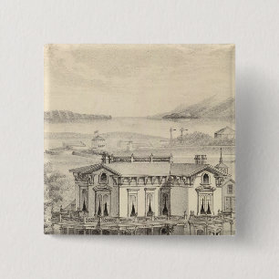 Emery residence, Oakland, Alameda Co 15 Cm Square Badge
