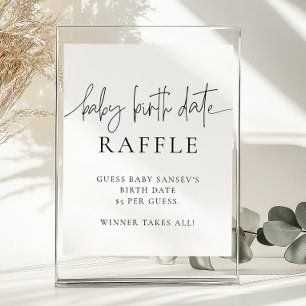 EMERY Whimsical Diaper Raffle Baby Shower Game Poster