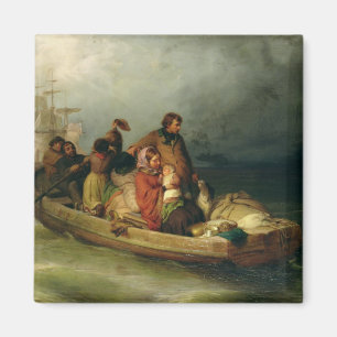Emigrant passengers on board, 1851 magnet