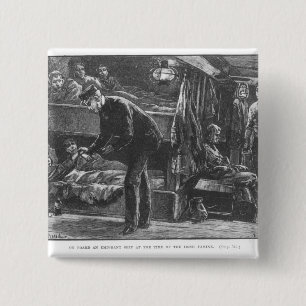 Emigrant Ship at the Time of the Irish Famine 15 Cm Square Badge