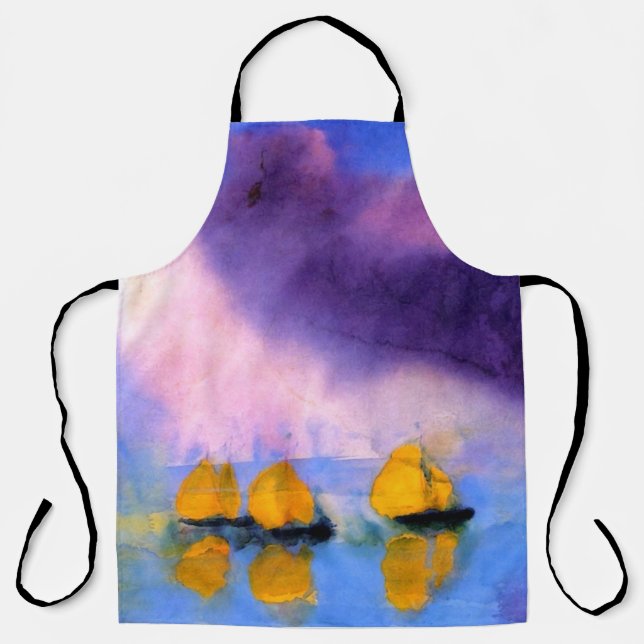 Emil Nolde - Sea with Violet Clouds And Sailboats Apron (Front)