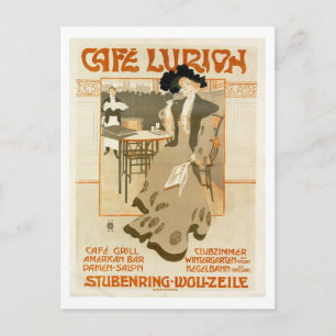 Emil Ranzenhofer, Cafe Lurion, 1903 Vintage Postcard