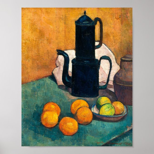 Emile Bernard: The blue coffee pot, 1888 Poster (Front)