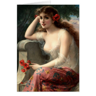 Emile Vernon Girl with a Poppy