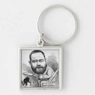 Emile Zola as a naturalist, from 'L'Eclipse' Key Ring