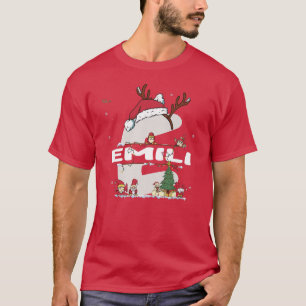 Emili Christmas w Emili Name for funny Xmas T-Shirt