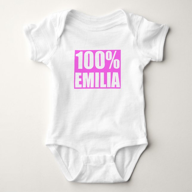 Emilia name baby bodysuit (Front)
