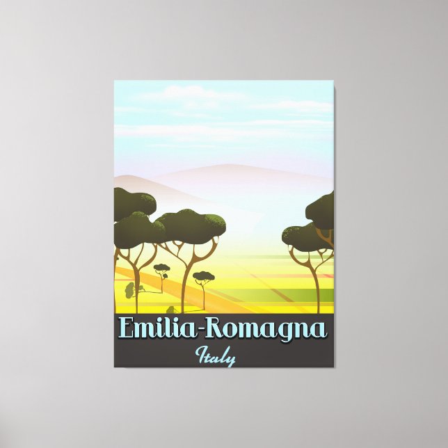 Emilia-Romagna Italy travel poster Canvas Print (Front)