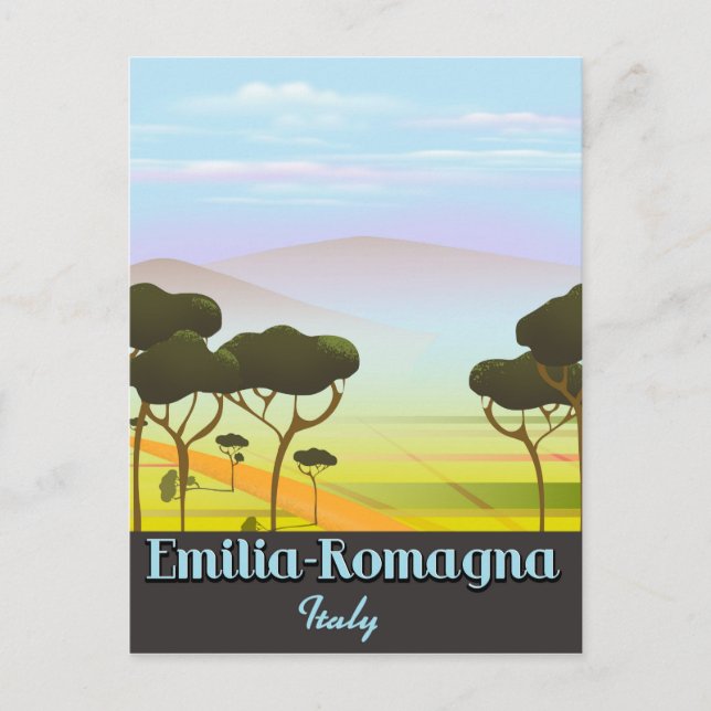 Emilia-Romagna Italy travel poster Postcard (Front)
