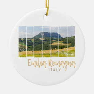 Emilia-Romagna Landscape Italy Vintage Souvenir Ceramic Tree Decoration