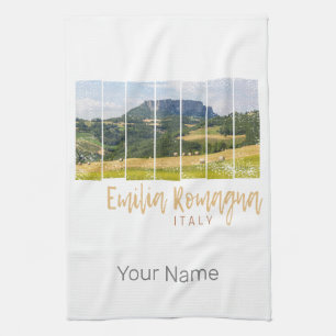 Emilia-Romagna Landscape Italy Vintage Souvenir Tea Towel