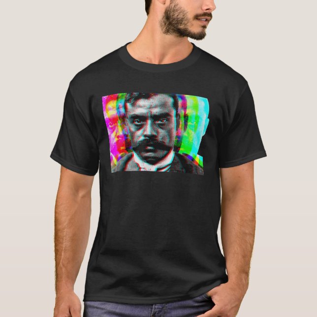 Emiliano Zapata Mexican Flag La Revolucion Mexican T-Shirt (Front)