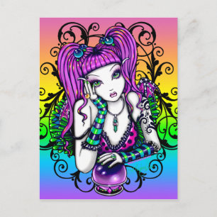 "Emilicous" Crystal Ball Rainbow Fairy Postcard