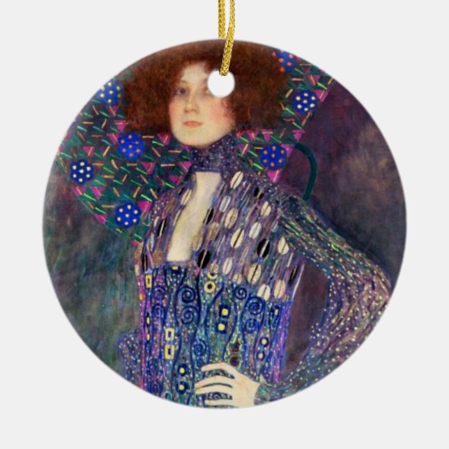 Emilie Floege, 1902 Ceramic Tree Decoration (Front)
