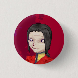 Emilie - small pin-back 3 cm round badge