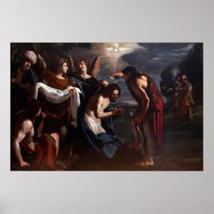 Emilio Savonanzi - Baptism of Christ - Circa 1630 Poster