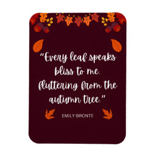 Emily Bronte Autumn Quote Magnet