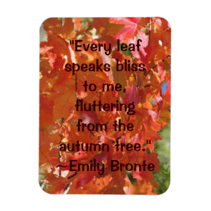 Emily Bronte Autumn Quote Magnet