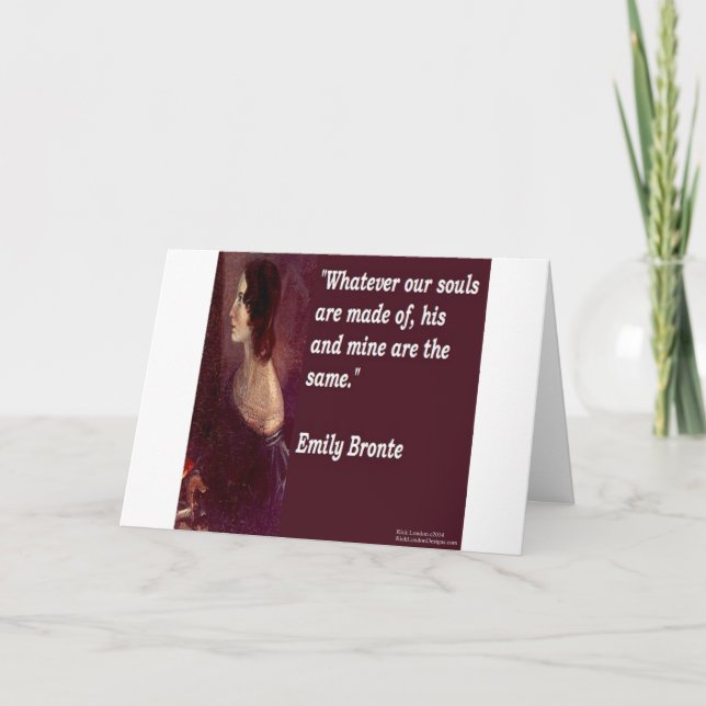 Emily Bronte & Famous Our Souls Quote Card (Front)