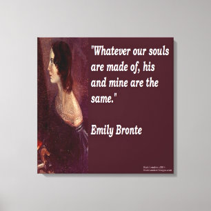 Emily Bronte & Quote "Our Souls" Canvas Print