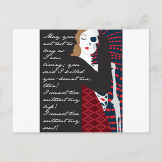 Emily Bronte / Wuthering Height gift design with q Postcard