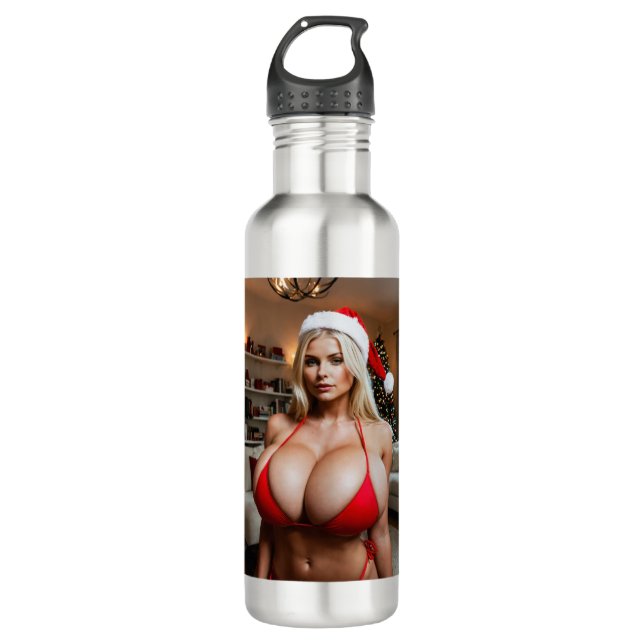 Emily Curvee Christmas Water Bottle (Front)