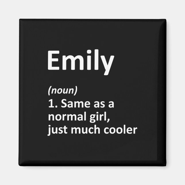 Emily Definition Personalised Name Funny Birthday  Magnet (Front)
