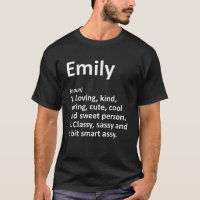 EMILY Definition Personalised Name Funny Birthday 