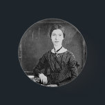 Emily Dickinson Black & White Portrait 3 Cm Round Badge<br><div class="desc">Emily Dickinson portrait in black and white,  available on all button sizes. Visit my Prose & Pix shop for more writer goodies!</div>