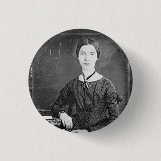 Emily Dickinson Black & White Portrait 3 Cm Round Badge