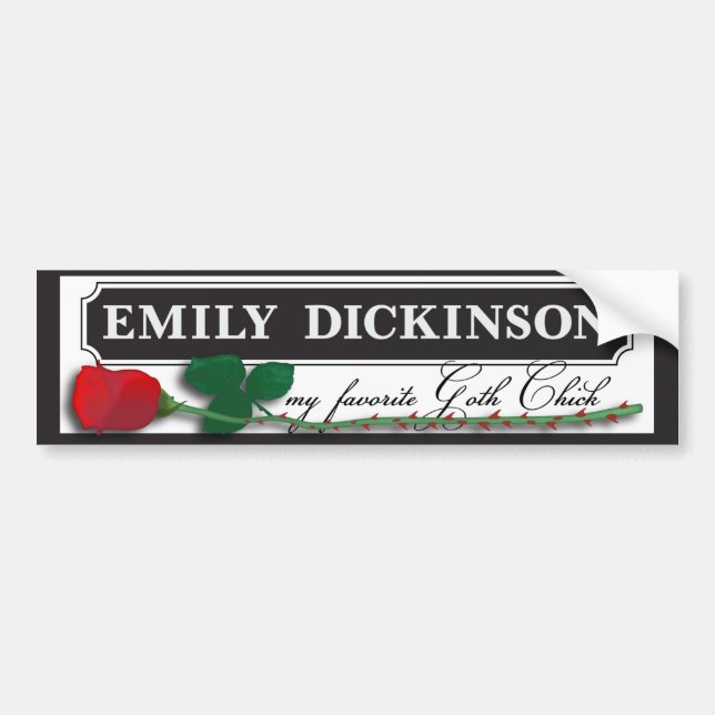 Emily Dickinson—Goth Chick Bumper Sticker (Front)