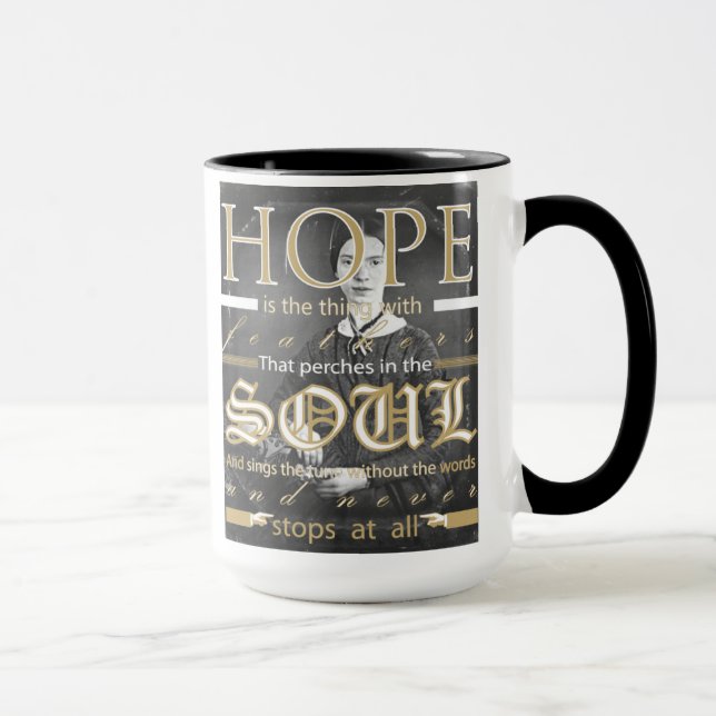 Emily Dickinson Hope Mug (Right)