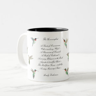 Emily Dickinson Hummingbird Two-Tone Coffee Mug