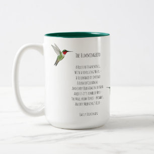 Emily Dickinson Hummingbird  Two-Tone Coffee Mug