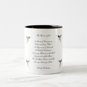 Emily Dickinson Hummingbird Two-Tone Coffee Mug