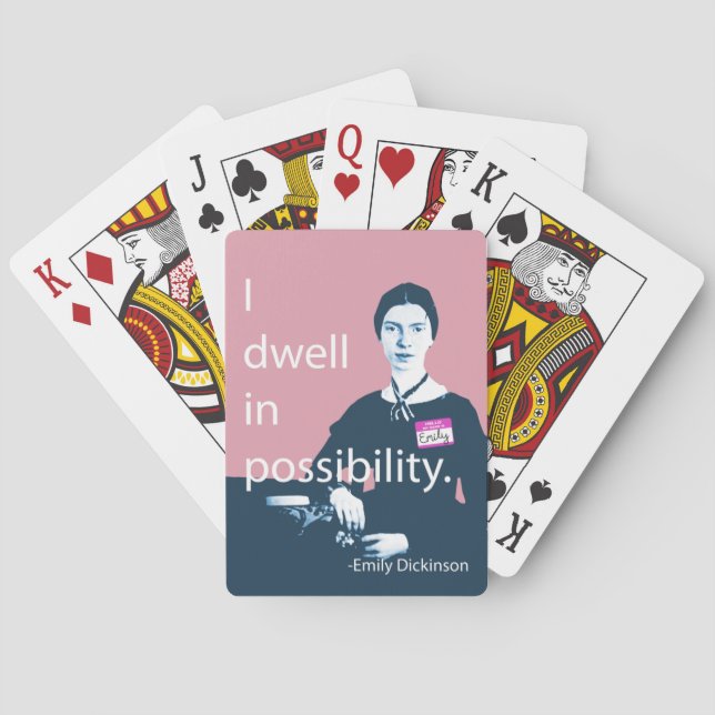Emily Dickinson I Dwell In Possibility Deck Playing Cards (Back)