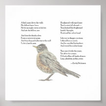 Emily Dickinson "In the Garden" Poem Poster