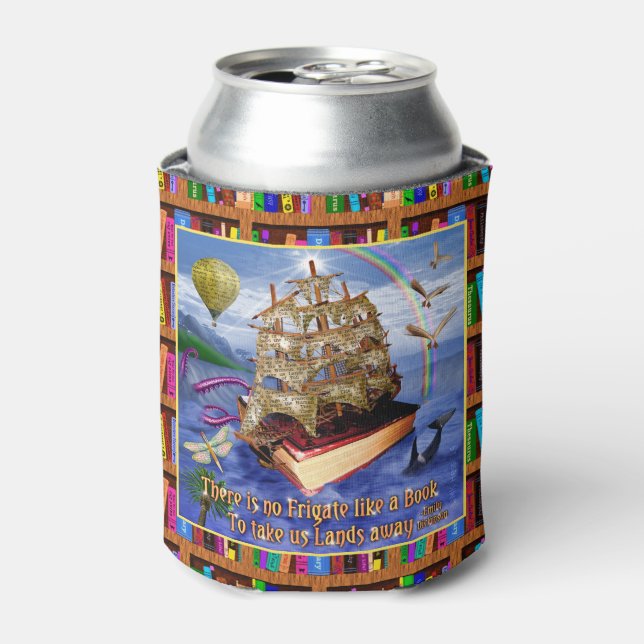 Emily Dickinson No Frigate Book Poem Readers Scene Can Cooler (Can Front)