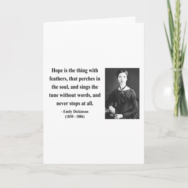 Emily Dickinson Quote 1b Card (Front)