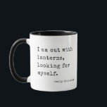 Emily Dickinson Quote Retro Typewriter Minimalist Mug<br><div class="desc">This mug is made for slow mornings and quiet coffee breaks. A timeless Emily Dickinson quote is printed in a simple typewriter font using black text on a warm cream background. It’s an easy favorite for desks,  kitchens,  and anyone who likes their caffeine paired with thoughtful words.</div>