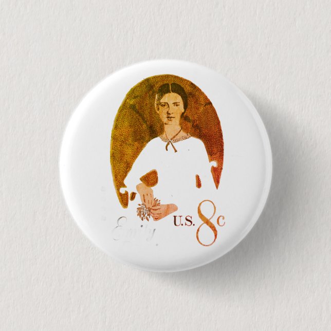 Emily Dickinson stamp  3 Cm Round Badge (Front)