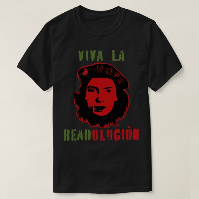 Emily Dickinson Viva La READolucion T-Shirt (Design Front)
