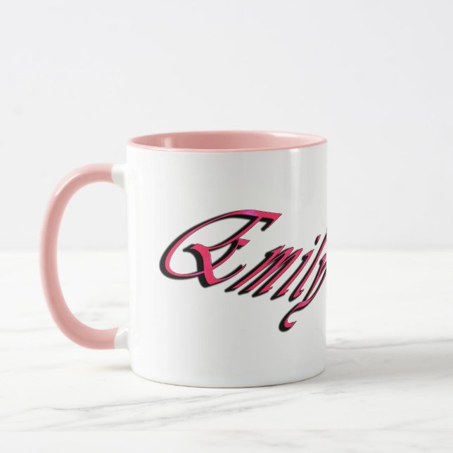 Emily Girls Name Logo, Mug (Left)