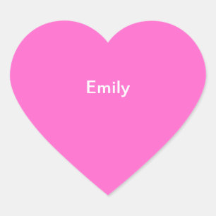 Emily Kids Name Sticker Personalised Pink White