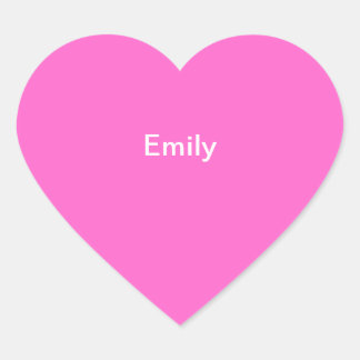 Emily Kids Name Sticker Personalised Pink White
